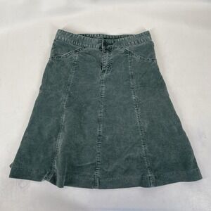 Gap Vintage Y2K Corduroy Flat Front Skirt Womens Size 4 Green